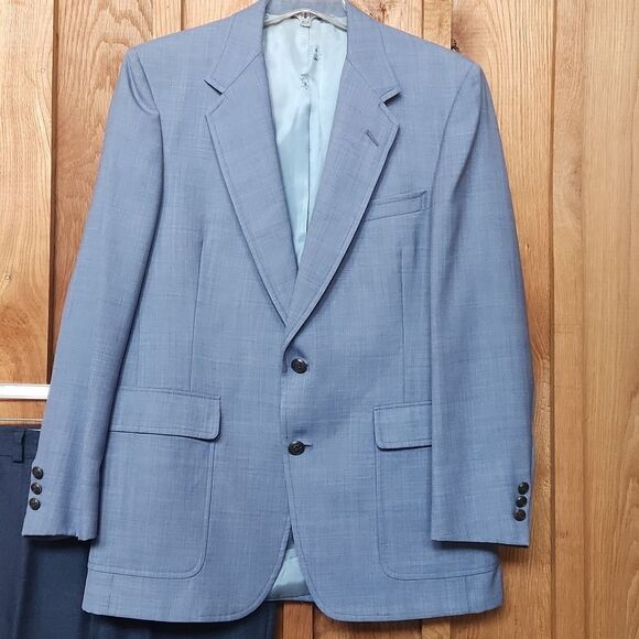 Hart Schaffer Marx Jack Nicklaus Suit Golf Sports Coat 42R Dress Pants 36R Blue - Picture 2 of 16
